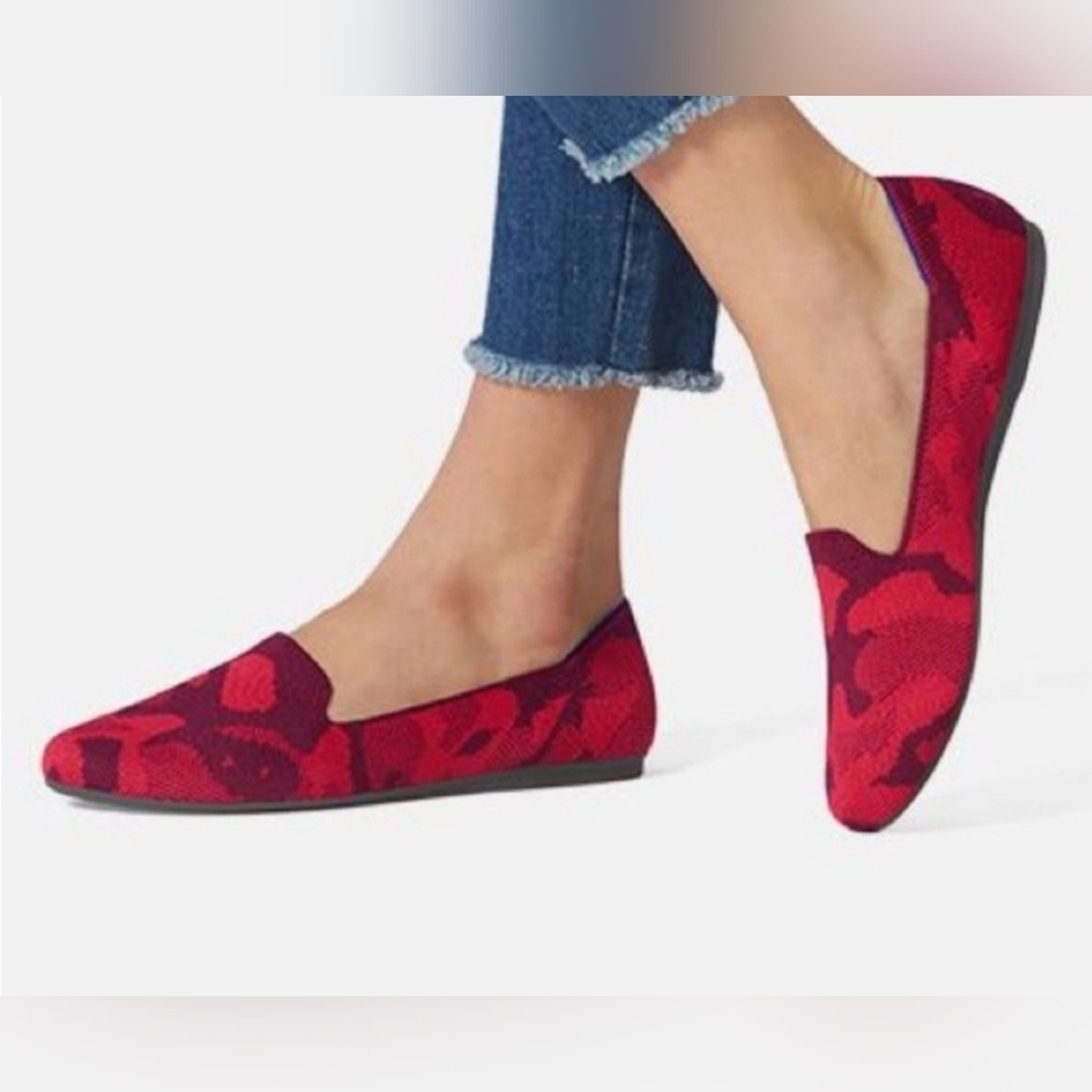 Rothy's Red Loafers, Red Camo, Size 6.5 - image 2